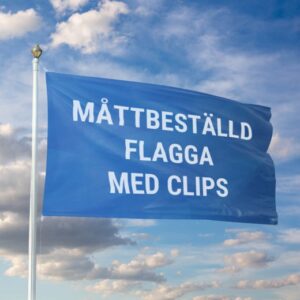 Måttbeställd flagga med clips